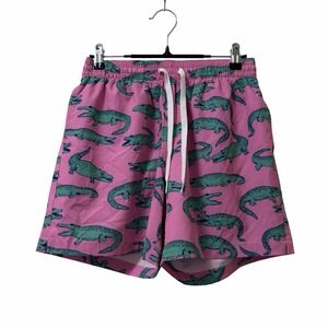 Chubbies The Glades 5.5" Classic Swim Trunks Size S Pink Alligator Vacation